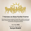 Vastu Shakti Combo – 7 Horses on Pyrite Frame with Pyrite Tortoise