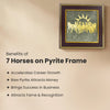 Vastu Shakti Combo – 7 Horses on Pyrite Frame with Pyrite Tortoise