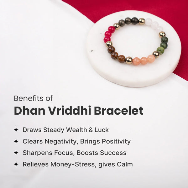 Dhan Vriddhi Bracelet with Selenite Plate