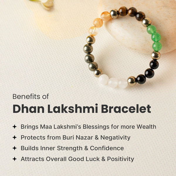 Dhan Lakshmi Bracelet with Free Raw Selenite Plate