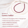 Garnet Anklet with Free Raw Selenite Plate