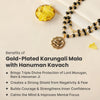 Power & Protection Combo | Karungali Mala with Hanuman Kavach & Gold Plated Vel Kada