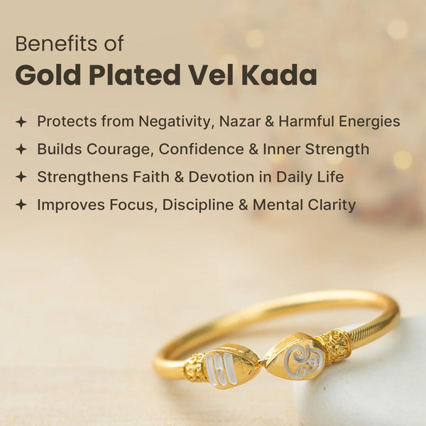 Power & Protection Combo | Karungali Mala with Hanuman Kavach & Gold Plated Vel Kada