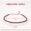 Garnet Anklet with Free Raw Selenite Plate