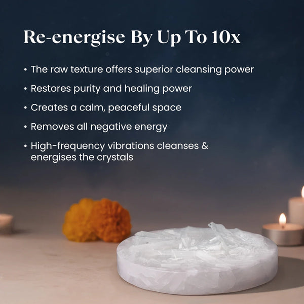 Garnet Anklet with Free Raw Selenite Plate