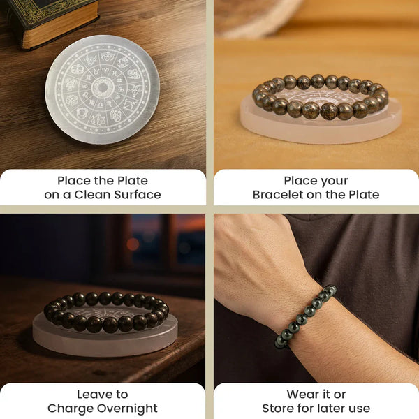 Dhan Vriddhi Bracelet with Selenite Plate