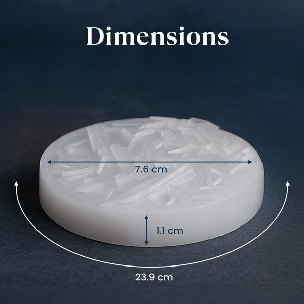 Garnet Anklet with Free Raw Selenite Plate