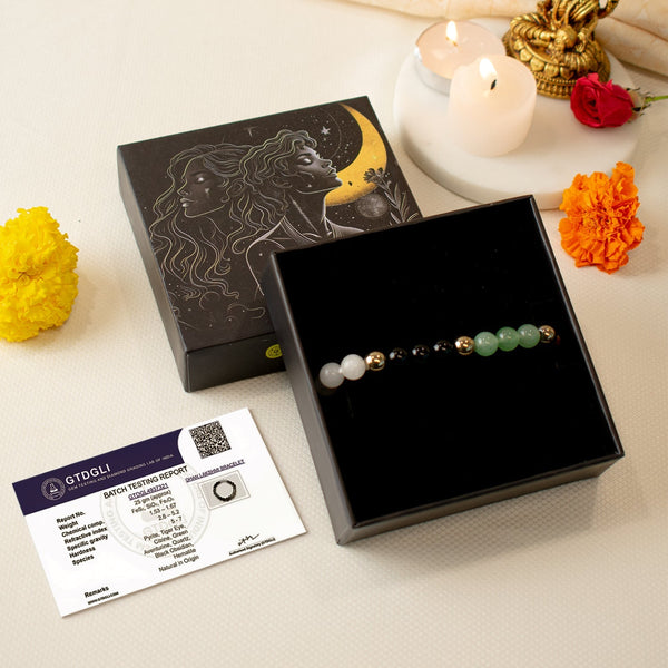 Dhan Lakshmi Bracelet with Free Raw Selenite Plate