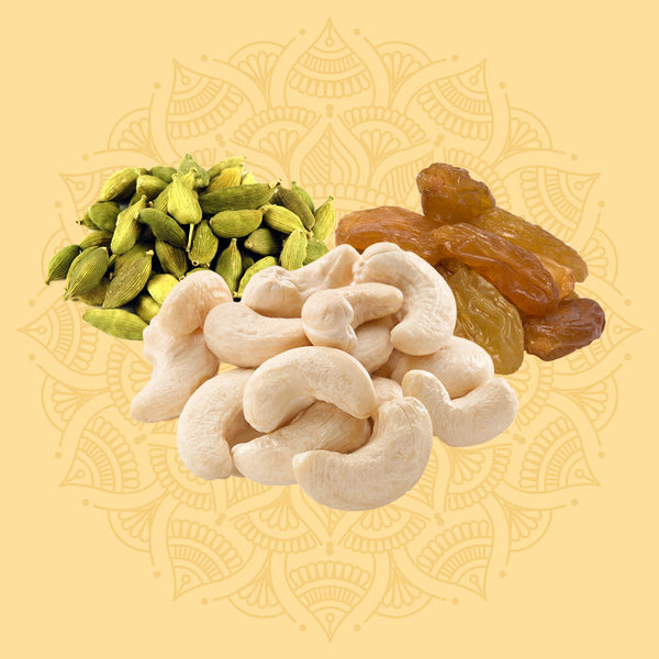 Kaju, Kishmis, Elaichi sufficient for 250 gm prasad (1 Set)